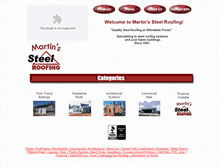 Tablet Screenshot of martinssteelroofing.com